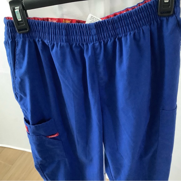 Dickies elastic waist scrubs pants color blue sz M - Picture 3 of 9